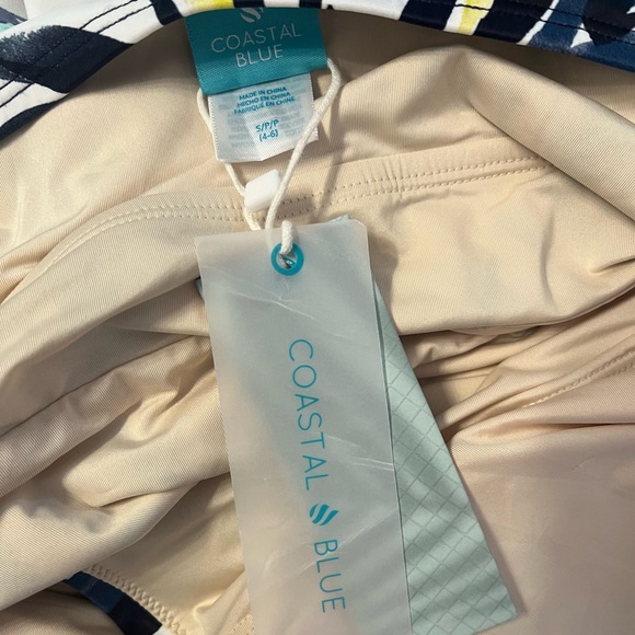 ❣️🆕Coastal Blue Floral Print Halter One Piece Swimsuit❣️ - Picture 8 of 8